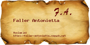 Faller Antonietta névjegykártya